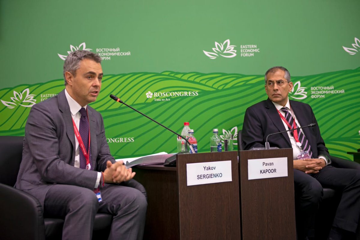 . <a href="/Ambkapoor/">Pavan Kapoor</a> spoke at the India-Russia Business Dialogue on the margins of the 8th #EEF. He shared his views on the further  expansion and diversification of bilateral economic ties. 

1/2