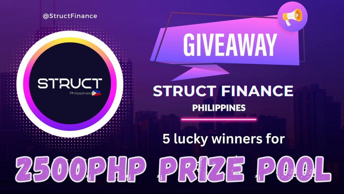 nyeffz's tweet photo. @jmcventures x @StructFinancePH Giveaway!🤑🎁

Prize:
2,500 PHP - 5 winners

To join:
✅like, RT &amp; tag 2 friends

✅join Discord &amp; TG
https://t.co/mIUsCNXJps
https://t.co/teUTcflfO3

✅follow @StructFinancePH @StructFinance 

✅click 🇵🇭 flag in language-roles channel in Discord https://t.co/wbRcxZSMya