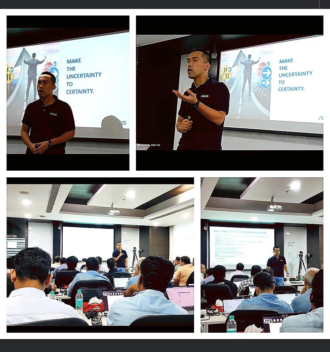 ArnoldSu6's tweet photo. People Managers need to make the uncertainty to certainty.
find a way to make things work and mentally put yourself on the path toward achieving the vision #Asusway #Teamwork #Leadership #Togetherwewin #worklifebalance #healthyworkplace #AsusCulture #Monthlymeeting https://t.co/QoOeH8PfTS