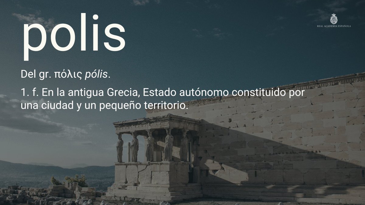 #PalabraDelDía | polis

Tienen en su origen la voz griega «pólis» términos como «metrópolis», «acrópolis», «política», «policía», «policlínico» (ow.ly/uHYX50PHG1Y) o «propóleos» (ow.ly/iyTS50PHG1X).
