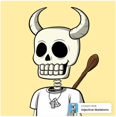 GM guys!  
🚨#giveaway🚨

i earn too much profit from nfts. if you follow me you already know that. i want to make  giveaway a <a href="/InjSkeletons/">Injective Skeletons</a> nft to my followers. 

current floor: 4.85
to participate to give away like and rt this post and follow <a href="/InjSkeletons/">Injective Skeletons</a> and @gwinthel 

$inj