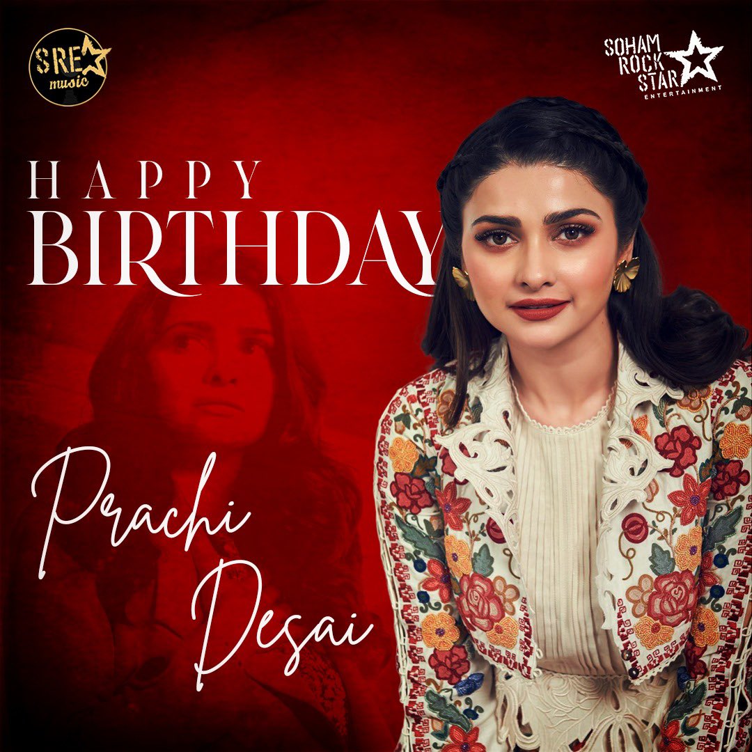 Happy Birthday to the talented and graceful @ItsPrachiDesai , whose presence added magic to 'Forensic.' May your year ahead be as magical and filled with even greater achievements and happiness! #SohamRockstarEntertainment #SohamRockstarEntertainmentMusic #SRE #SREMusic #SREM