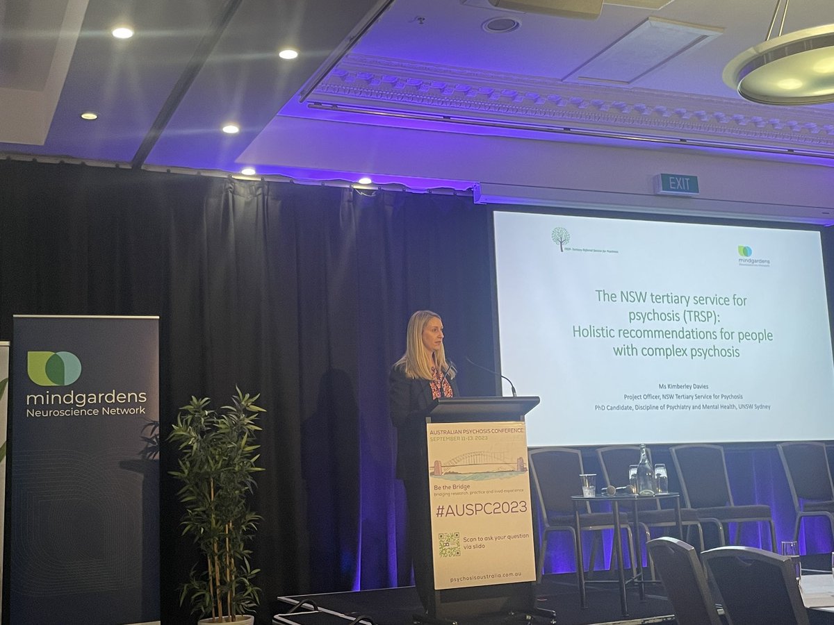 Jackie Curtis (@jackie_curtisau) on Twitter photo Kimberley Davies <a href="/UNSWMedicine/">UNSW Medicine & Health</a> <a href="/SEastSydHealth/">SESLHD</a> presenting at <a href="/PsychosisAust/">Psychosis Australia</a> on the statewide NSW @mindgardensau Tertiary Referral Service for psychosis-initial characteristics and holistic Rx’s. #AUSPC2023 Kimberley Davies <a href="/UNSWMedicine/">UNSW Medicine & Health</a> <a href="/SEastSydHealth/">SESLHD</a> presenting at <a href="/PsychosisAust/">Psychosis Australia</a> on the statewide NSW @mindgardensau Tertiary Referral Service for psychosis-initial characteristics and holistic Rx’s. #AUSPC2023