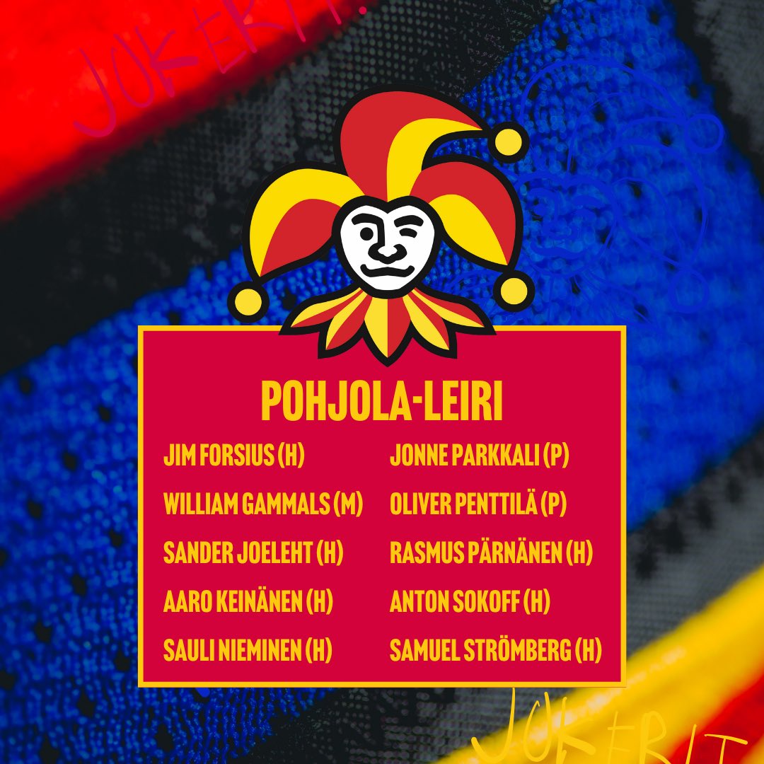Jokereista on valittu 10 pelaajaa 26.9.-1.10. Vierumäellä järjestettävälle Pohjola-leirille💪 Onnittelut pelaajille valinnasta ja tsemppiä leirille🔴🟡