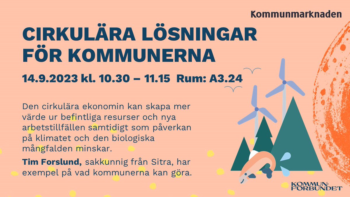 Margareta Björklund (@norgemaggan) on Twitter photo Hållbarhetsforum special med <a href="/Tim_Forslund/">Tim Forslund</a> från #Sitra på #Kommunmarknaden på torsdag 14.9. Tema: Cirkulär ekonomi.
Bekanta dig med det svenska programmet här: kuntamarkkinat.fi/sv/program/
#kommunforbundet #kuntaliitto #kuntamarkkinat Hållbarhetsforum special med <a href="/Tim_Forslund/">Tim Forslund</a> från #Sitra på #Kommunmarknaden på torsdag 14.9. Tema: Cirkulär ekonomi.
Bekanta dig med det svenska programmet här: kuntamarkkinat.fi/sv/program/
#kommunforbundet #kuntaliitto #kuntamarkkinat