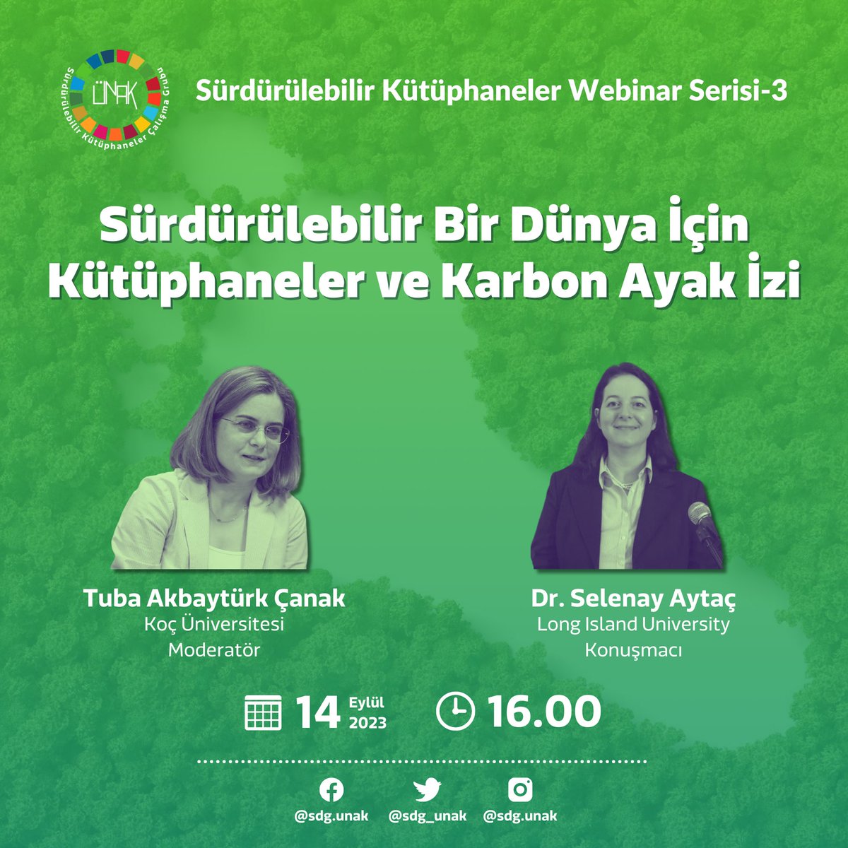 sdg.unak (@sdg_unak) on Twitter photo Webinar serimiz devam ediyor!
Serinin üçüncü etkinliğinde Long Island Üniversitesi’nden Dr. <a href="/SelenayAytac/">Selenay Aytac</a> konuğumuz olacaktır.
Dileyen herkesi etkinliğimize katılmaya davet ediyoruz.
Etkinlik linki 👇🏻
youtube.com/live/tFMPA_M-K…
#sürdürülebilirlik #Ska
#SDGs #Sustainability Webinar serimiz devam ediyor!
Serinin üçüncü etkinliğinde Long Island Üniversitesi’nden Dr. <a href="/SelenayAytac/">Selenay Aytac</a> konuğumuz olacaktır.
Dileyen herkesi etkinliğimize katılmaya davet ediyoruz.
Etkinlik linki 👇🏻
youtube.com/live/tFMPA_M-K…
#sürdürülebilirlik #Ska
#SDGs #Sustainability
