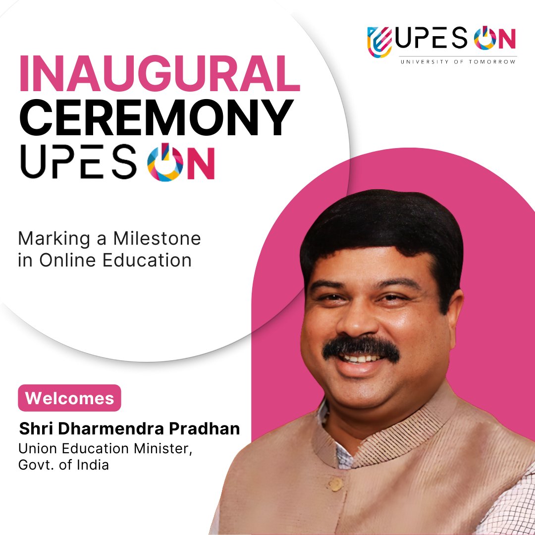 upes_online's tweet photo. Join us in celebrating a significant moment in education as Hon’ble Union Minister Shri @dpradhanbjp and Hon'ble Cabinet Minister @drdhansinghuk inaugurate UPES ON, Marking a Milestone in Online Education.

Stay tuned for more!

#DrivingTomorrowWithUPESON https://t.co/3MKRVll3XL