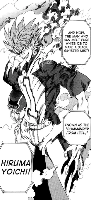 read eyeshield 21, it's a manga about american football and this is the quarterback/captain of the protagonist team and he's a horrible freak 