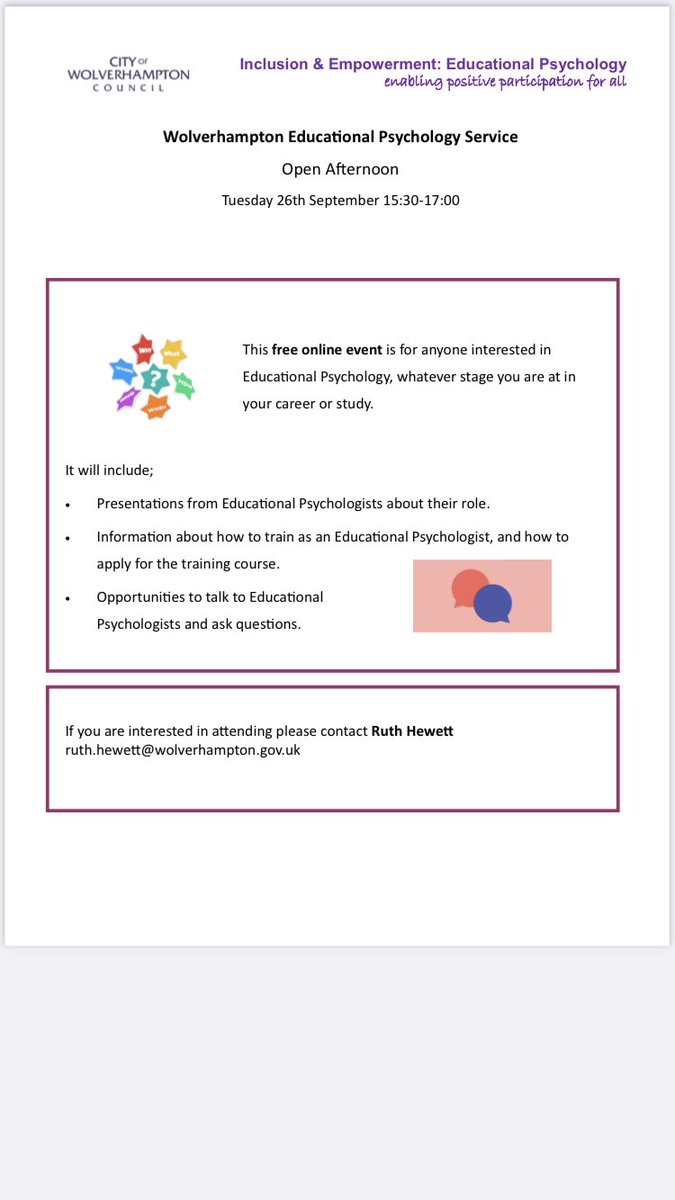 Wolverhampton Educational Psychology Service tweet media