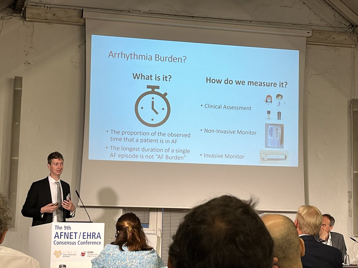 @DrJasonAndrade presents about AF Burden @afnet_ev Burden reduction is main goal in AF treatment @AGEP_DGK @nmarrouche @Phiso_de @AndreasMetzner7 @HdzNrw @westernAFib @CMahnkopf @harry_crijns @DavidDuncker @Dominik_Linz