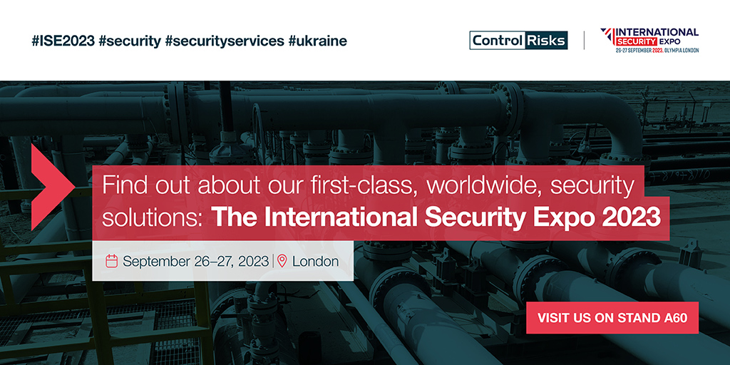 Control_Risks's tweet image. Visit our stand A60 at the International Security Expo 2023. Find out all you need to know about our high-risk security services, our security consulting and design services.

#ISE2023 #security #securityservices #ukraine