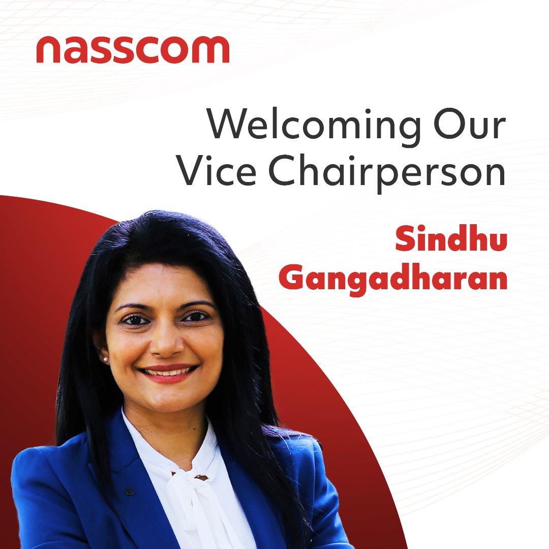 nasscom's tweet image. Welcoming @gangadharansind as Vice Chairperson at #nasscom! We look forward to working together as we forge ahead to solidify India&apos;s global tech leadership. 

#nasscomEC 

@debjani_ghosh_, @sangeetagupta29, @RNamb, @saplabsindia