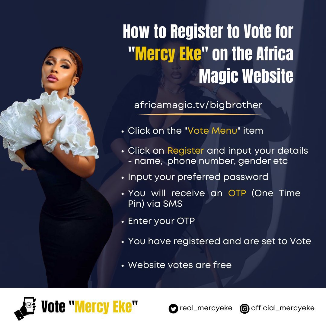 opemipolovesart's tweet image. Let's unite and make our votes count for the queen of resilience, Mercy Eke! 🙌👑 Together, we can ensure she shines brighter than ever. Vote for Mercy and let her stay and slay! 💪✨ #MercyEke #VoteForMercy #TeamMercy
VOTE MERCY EKE
#BBNaija #BBNaijaAlIStars #