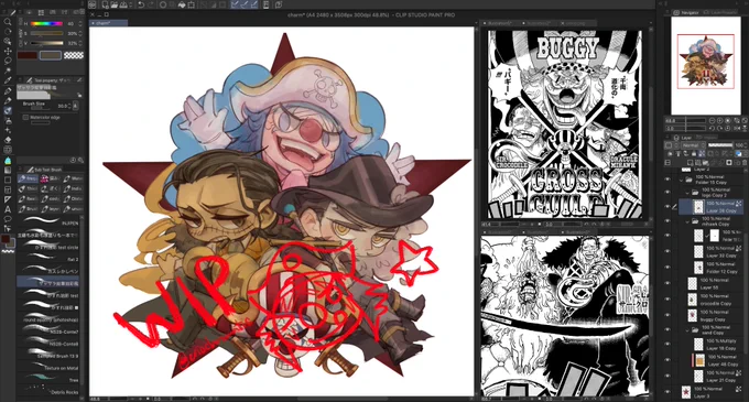 wip of a self indulgent cross guild charm 🤡🐊🦅i need them so bad,,, will have a limited amount of these available on Friday for whoever else wants one too!! 