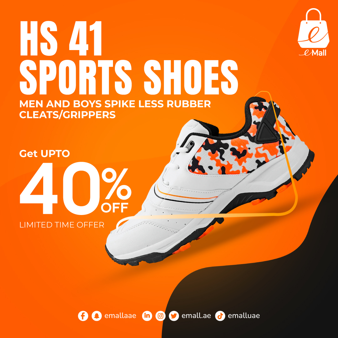 AeEmall's tweet photo. ‼️‼️Upto 40% off on Sports shoes ‼️‼️ LIGHT WEIGHT AND DURABLE FLEXIBLE AND MOTION FRIENDLY SOFT AND COMFORTABLE SPIKELESS RUBBER CLEATS PERFECT FIT
Order now before link in the bio
#emallae #marketplace #sports #sportsshoes #offer #sales #endsoon #dubai🇦🇪 #dubailife #dubaimarket https://t.co/djLxWFeseF