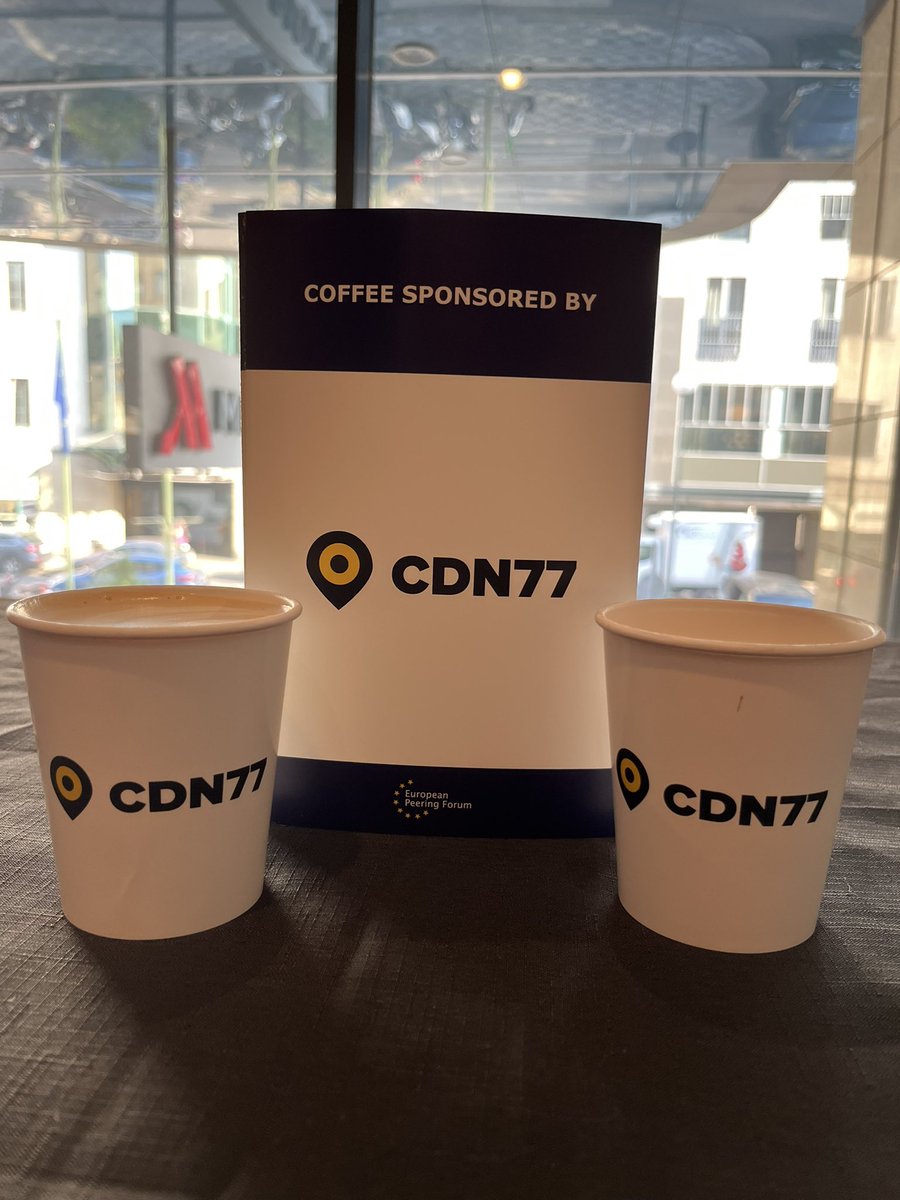 Peering_Forum's tweet photo. And so day 2 begins! Thanks to @CDN77com for keeping us all caffeinated at #EPF16 https://t.co/1pSseA4JiD