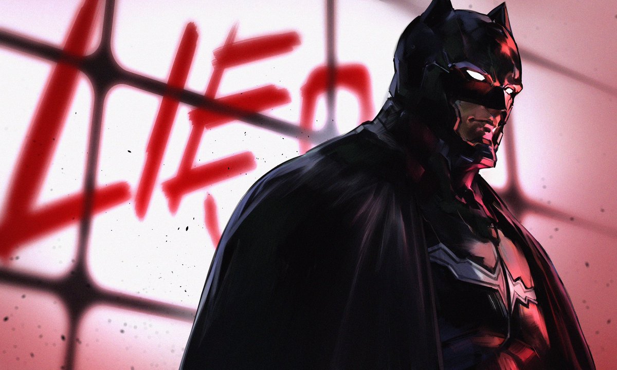 「映画「THE BATMAN」とのコラボ企画で描いたバットマン。 」|清水栄一 x 下口智裕のイラスト
