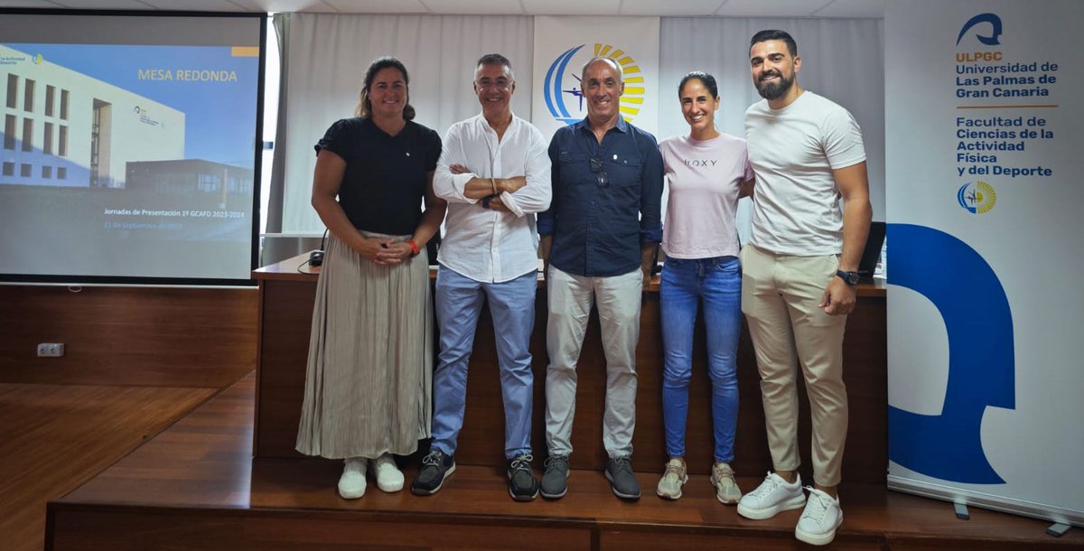 No hay mejor forma de "estrenarse" como decano que acompañado de profesionales de reconocido prestigio en los diferentes ámbitos de las CAFD. Paola Hernández (gestión), Nacho Lordan (docencia), <a href="/patriciadiaztri/">Patri Díaz</a> (rendimiento), J.A. Socorro (salud). #JornadasBienvenida <a href="/Fcafd_ulpgc/">FCAFD.ULPGC</a>