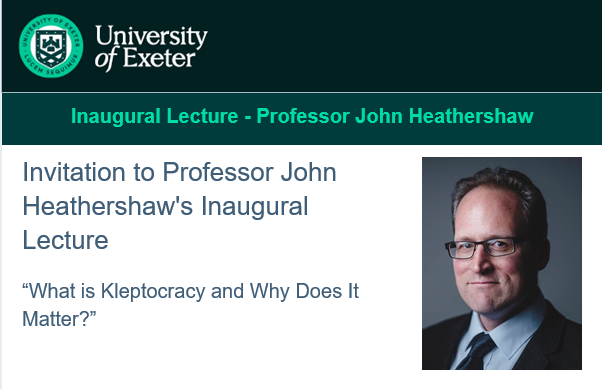 John Heathershaw @jheathershaw.bsky.social (@heathershawj) on Twitter photo 23 Oct at 5pm (UK): my inaugural lecture, almost five years after becoming full professor!
You can join online by registering below. There will be shout-outs to many current & former co-authors & students. It would be great to see you.
<a href="/exeterpolitics/">Exeter Politics</a>
forms.office.com/Pages/Response… 23 Oct at 5pm (UK): my inaugural lecture, almost five years after becoming full professor!
You can join online by registering below. There will be shout-outs to many current & former co-authors & students. It would be great to see you.
<a href="/exeterpolitics/">Exeter Politics</a>
forms.office.com/Pages/Response…