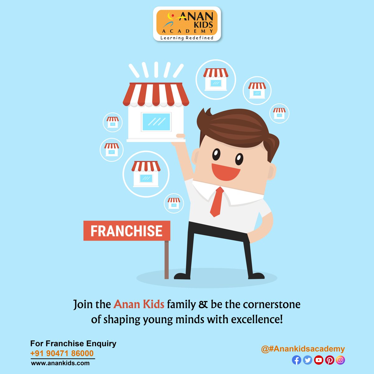 #OpportunityKnocks! We're #InvitingFranchise partners to embark on a rewarding journey of nurturing young minds.

For #schoolfranchise enquiry, visit: anankids.com
Contact: 90471 86000

#preschoolfranchise #kindergarten #franchiseindia #entrepreneur #school #business