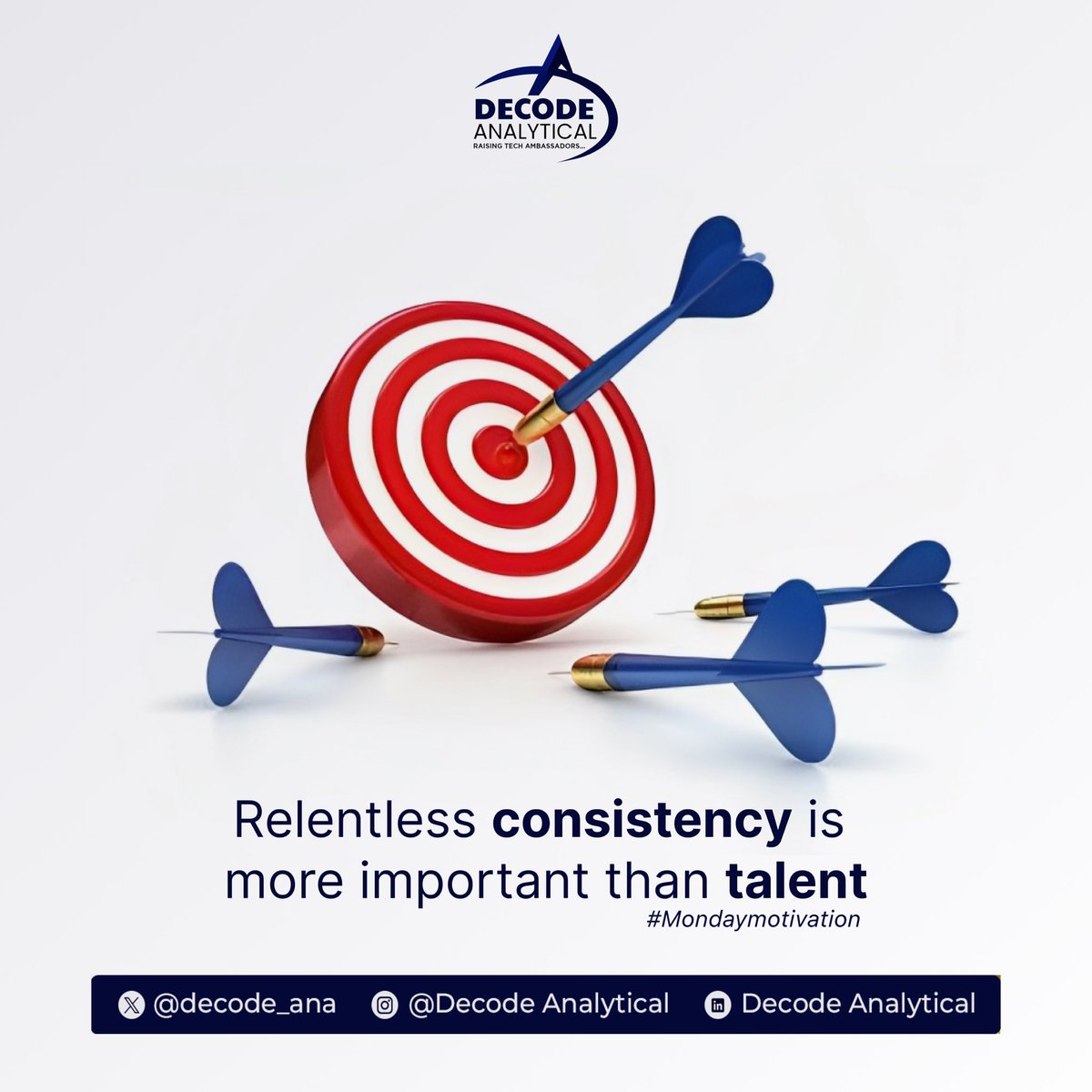 Decode_ana's tweet image. No matter how many times you miss the target, don’t give up on your goals.

#decodeanalytical #techcommunity #consistency