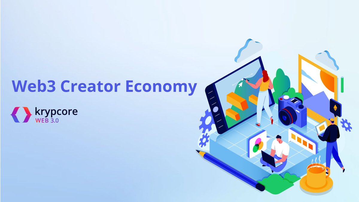 KrypcoreWeb3's tweet photo. Web3 emboldens the Creator Economy 🚀
 
In the era of Web3, creators are no longer just content producers; they're becoming the architects of their destiny, and here's why:
 
1️⃣ Ownership and Control: With blockchain technology, creators can own and control their digital assets. Say goodbye to platform censorship and unfair revenue sharing! 🙅‍♂️
 
2️⃣ Tokenization: Creators can tokenize their work, turning it into unique digital assets that can be bought, sold, and traded. Your creativity becomes your currency! 💰
 
3️⃣ Community Engagement: Web3 fosters direct engagement with your audience through decentralized social platforms and NFT-powered communities. Connect with your fans on a deeper level! 🙌
 
4️⃣ Monetization: No more middlemen! Creators can monetize their content as NFTs and sell them directly through decentralized marketplaces and smart contracts. It's your content, your rules! 💡
 
The global creator economy is in its golden age, valued at US$250B, with a predicted US$480B by 2027. In the Web2 era, creators and influencers amassed massive online followings, but centralized platforms held all the cards, making monetization a challenge. Creators have to resort to brand deals, merchandise, and tours, diverting time from their craft.
 
Web3 empowers creators to break free from these limitations! It empowers you to own your creative journey, monetize your passion, and build a global community. 🌐
 
#Web3 #creatoreconomy #digitaltransformation #blockchain #NFTs #Web3creators #krycoreweb3