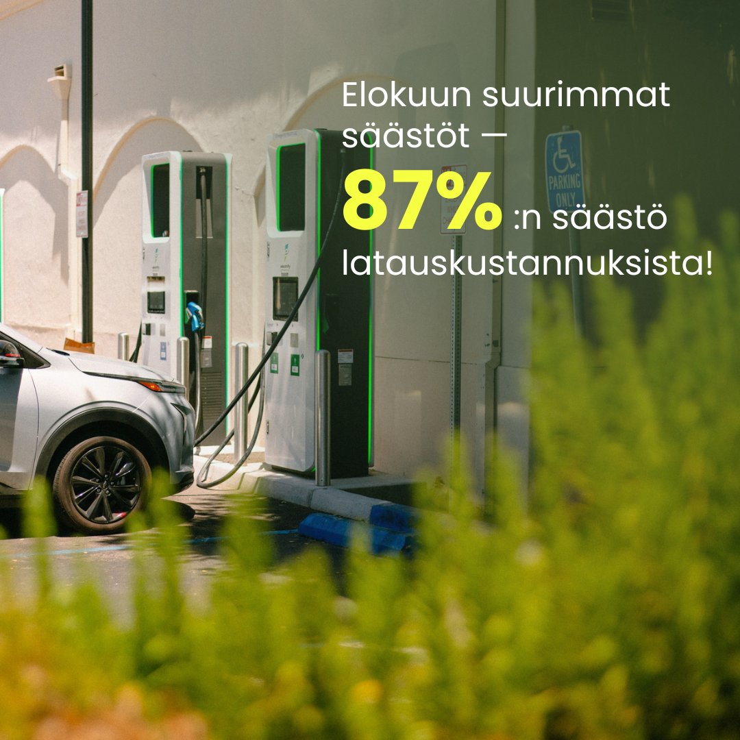 Elokuun ykköslataajamme latasi autoaan keskiarvoltaan 1.9 c/kWh-pörssihintaan ja sai säästettyä 87% latauskustannuksistaan älylatauksemme avulla! ⚡ Säästöt ovat vain muutaman minuutin päässä - linkitä sähköautosi Synergiin ja aloita älykkäämpi lataus 👉 eu1.hubs.ly/H05km8g0