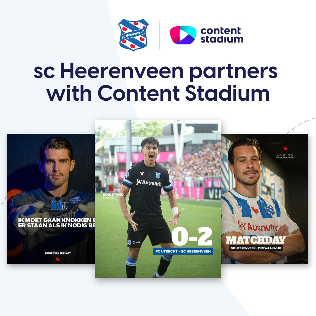 <a href="/ContentStadium/">Content Stadium</a>🤝<a href="/scHeerenveen/">sc Heerenveen</a>, here we go!

We're happy to announce our relationship with #scHeerenveen will continue for the upcoming years. 

Together we will create custom build #templates to elevate their #socialmedia strategy and ease their content creation process.