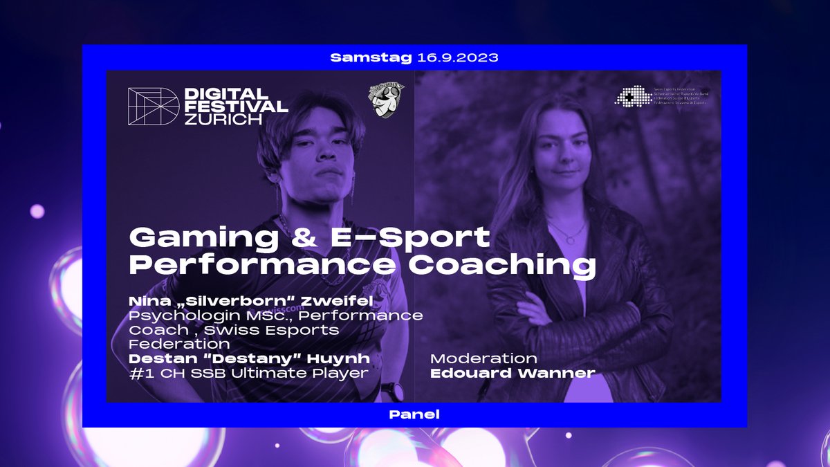 Panel | Gaming &amp; E-Sport Performance Coaching 

📅 16. September 2023 

🎟 Tickets unter digitalfestival.ch/tickets  

#Gaming #ESport #Coaching #SwissEsportsFederation #mYinsanity #panel #digitalfestival #DiFe23 #dife #zurich #technology #inspiration #innovation #digitalisation