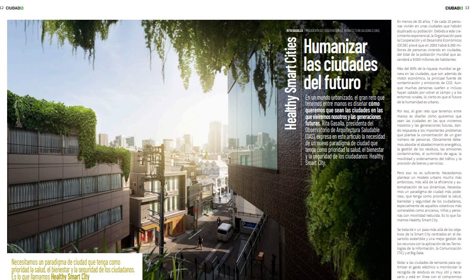 Firmo este mes en @ciudadS un artículo sobre #HealthySmartCities, un concepto de ciudad que va más allá de la innovación y se centra en la #salud y el #bienestar de los ciudadanos. 

#ArquitecturaSaludable #UrbanismoSaludable

docdroid.net/wLTXGXM/articu…