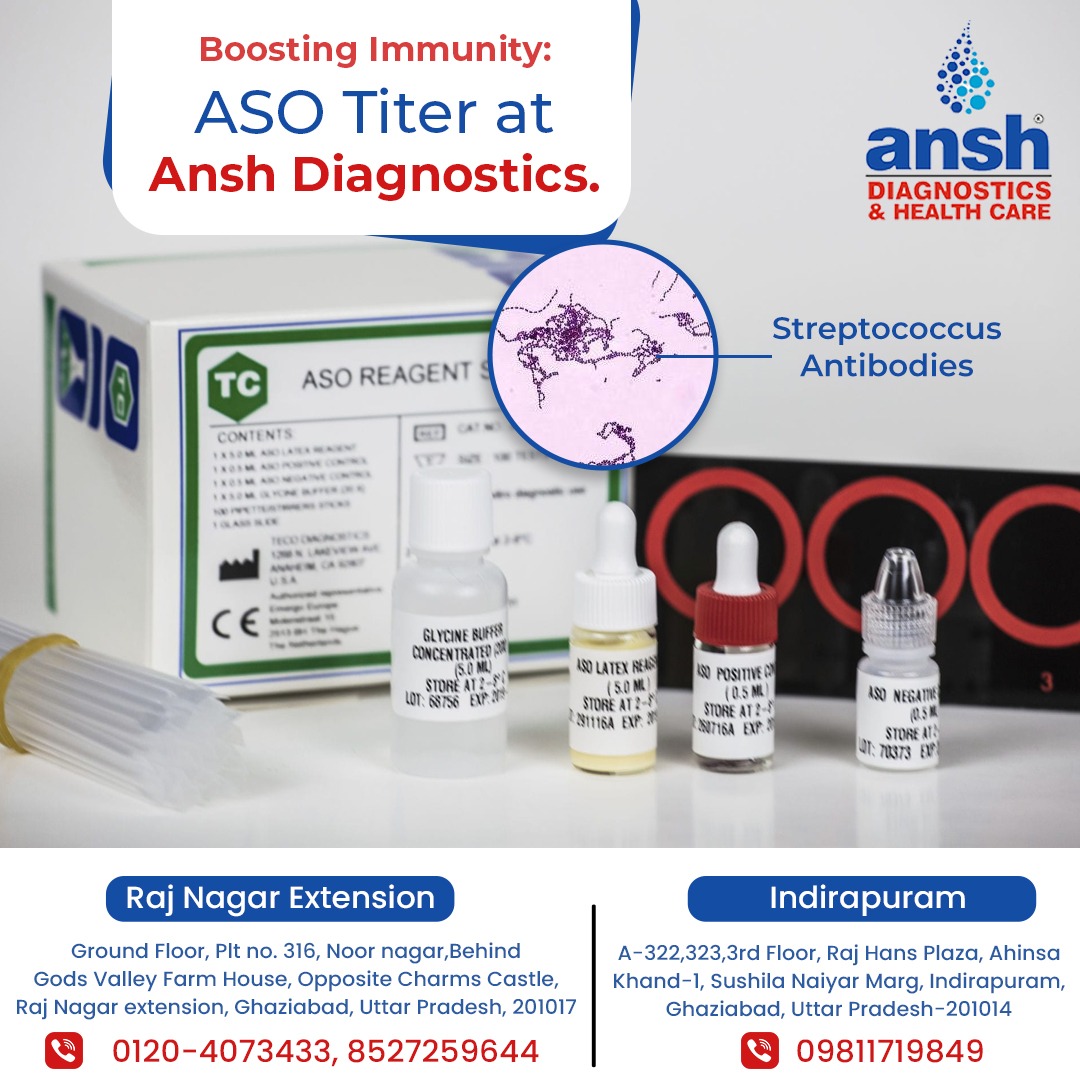 Boost your immunity at #AnshDiagnostics. We are here to detect streptococcus antibodies for your well being.

📷 Call us at 0120-4376887 , 8527259644, 9811719849
#immuneboost #anshDiagnostics #Indirapuram #RajNagarExtension #diagnostics #QualityCareForAll #diagnosticcentre
