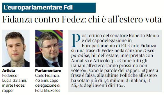 Riescono a farmi stare simpatico Fedez.