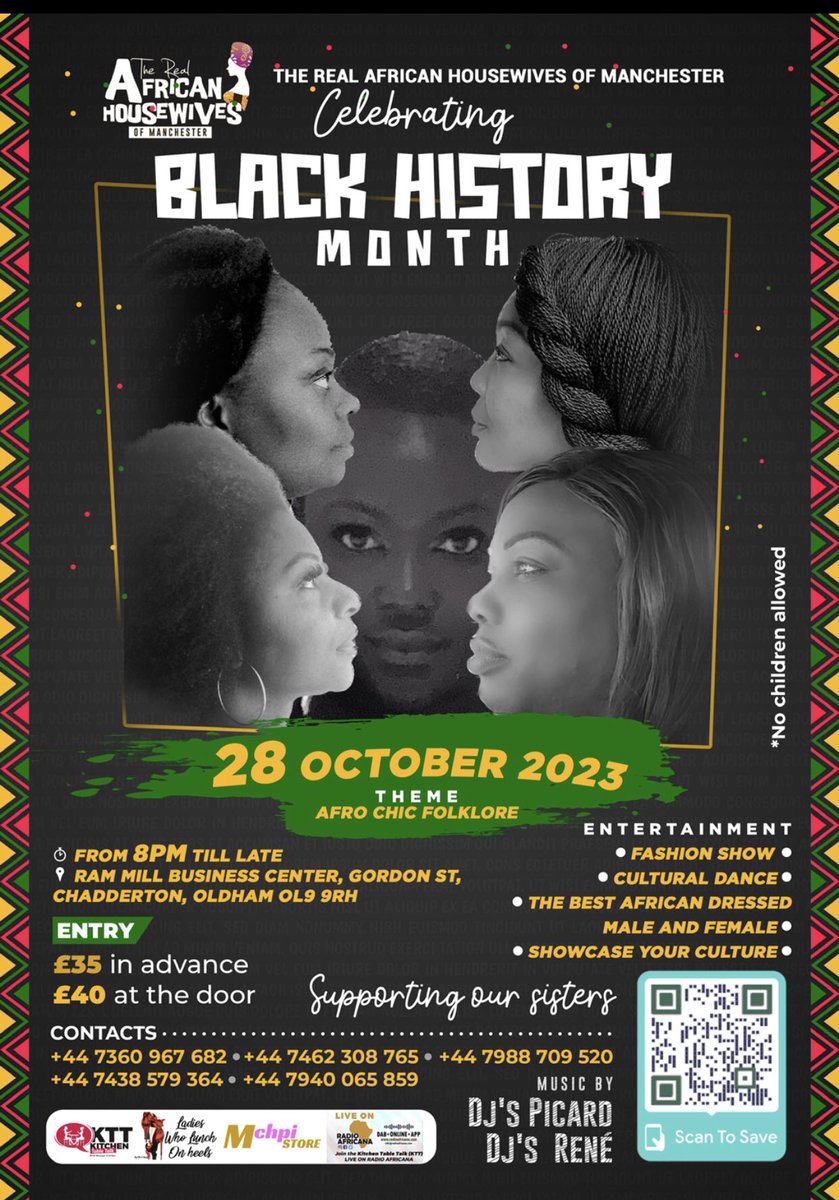 KitchenTableTa1's tweet photo. Don’t miss it, Black History month event #BlackHistoryMonth #celebratingoursisters @OldhamCouncil @LordMayorOfMcr @AngelaRayner @cahn_uk https://t.co/hI44P7ANmA