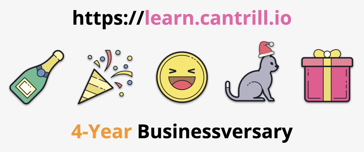 adriancantrill's tweet photo. It's officially been 4 years since I started https://t.co/LXHWsPXate !! as a one-off special, use the coupon "BUSINESSVERSARY" for 25% off, or log a ticket here https://t.co/umJVUmQmaa to upgrade to something by paying the difference (for 25% less)

Please repost!

#aws #cloud https://t.co/xhWGkwUsdG