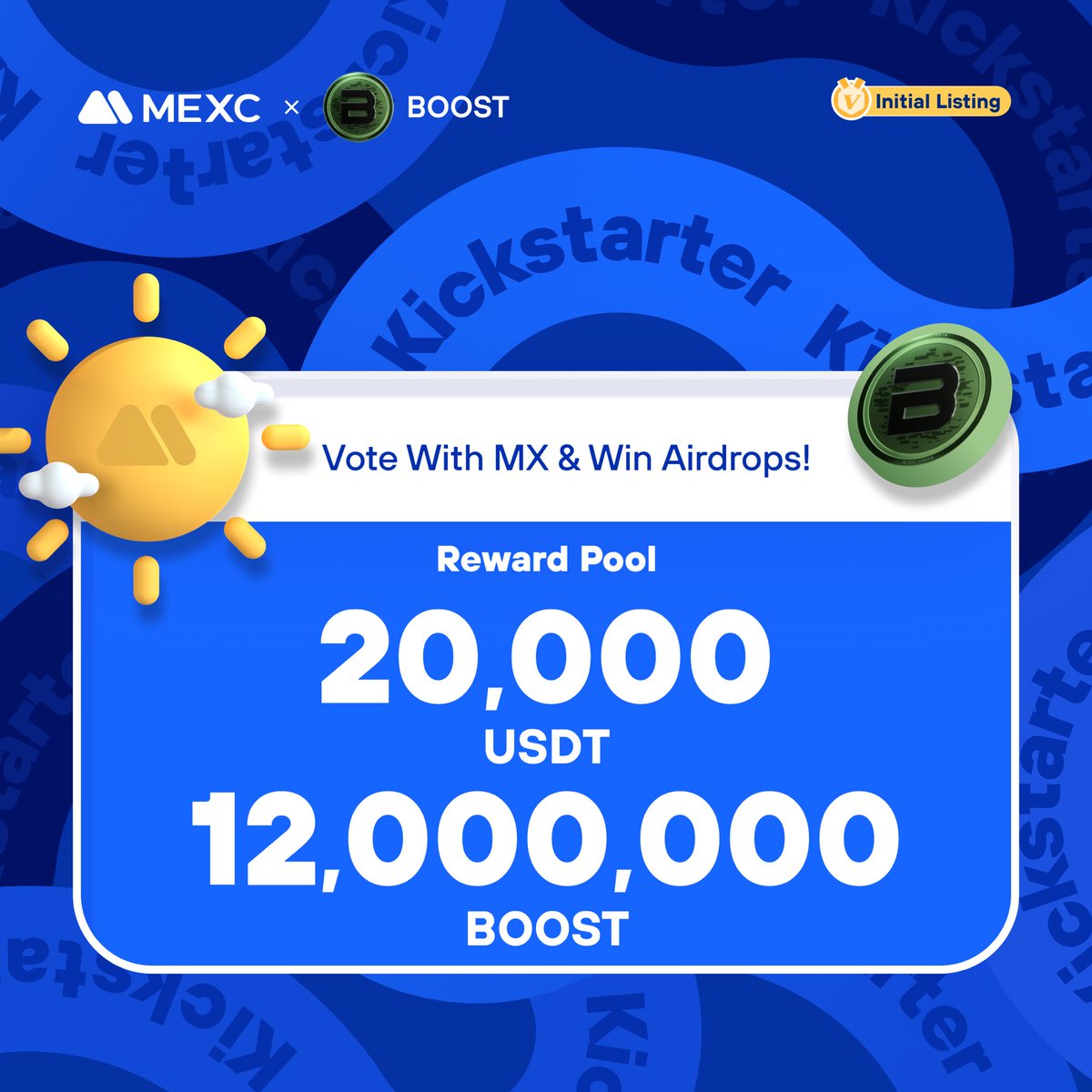 .@TheBoostCoin, a DeFi company that has a number of products and services such as a DEX, Portfolio manager and AI trading bot, is coming to #MEXCKickstarter 🚀

💰Vote with $MX to share massive airdrops
📈 $BOOST/USDT trading: 10:00 Sep 13 (UTC)

Details: mexc.com/support/articl…