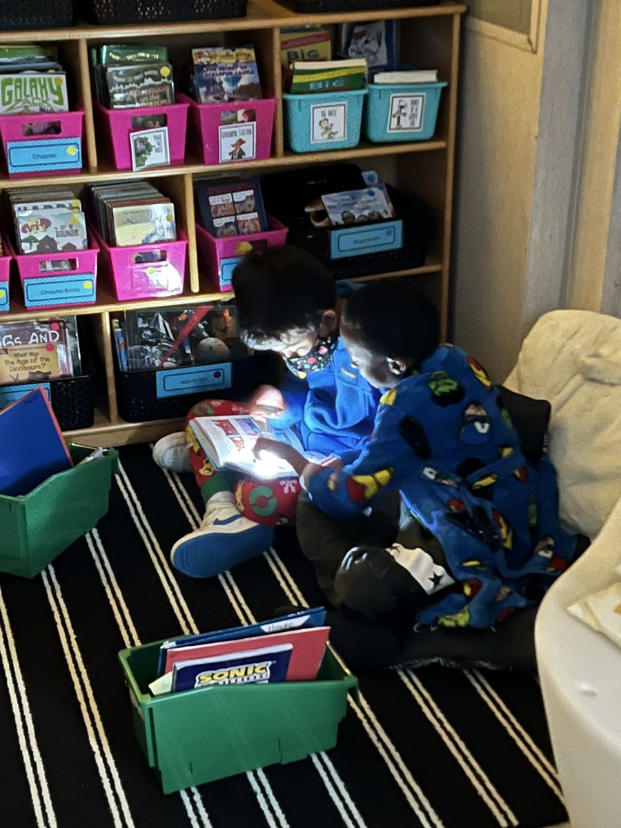 Flashlight partner reading on a rainy Monday. 🔦 <a href="/ForestdaleES/">Forestdale ES</a> #ForestdaleStrong