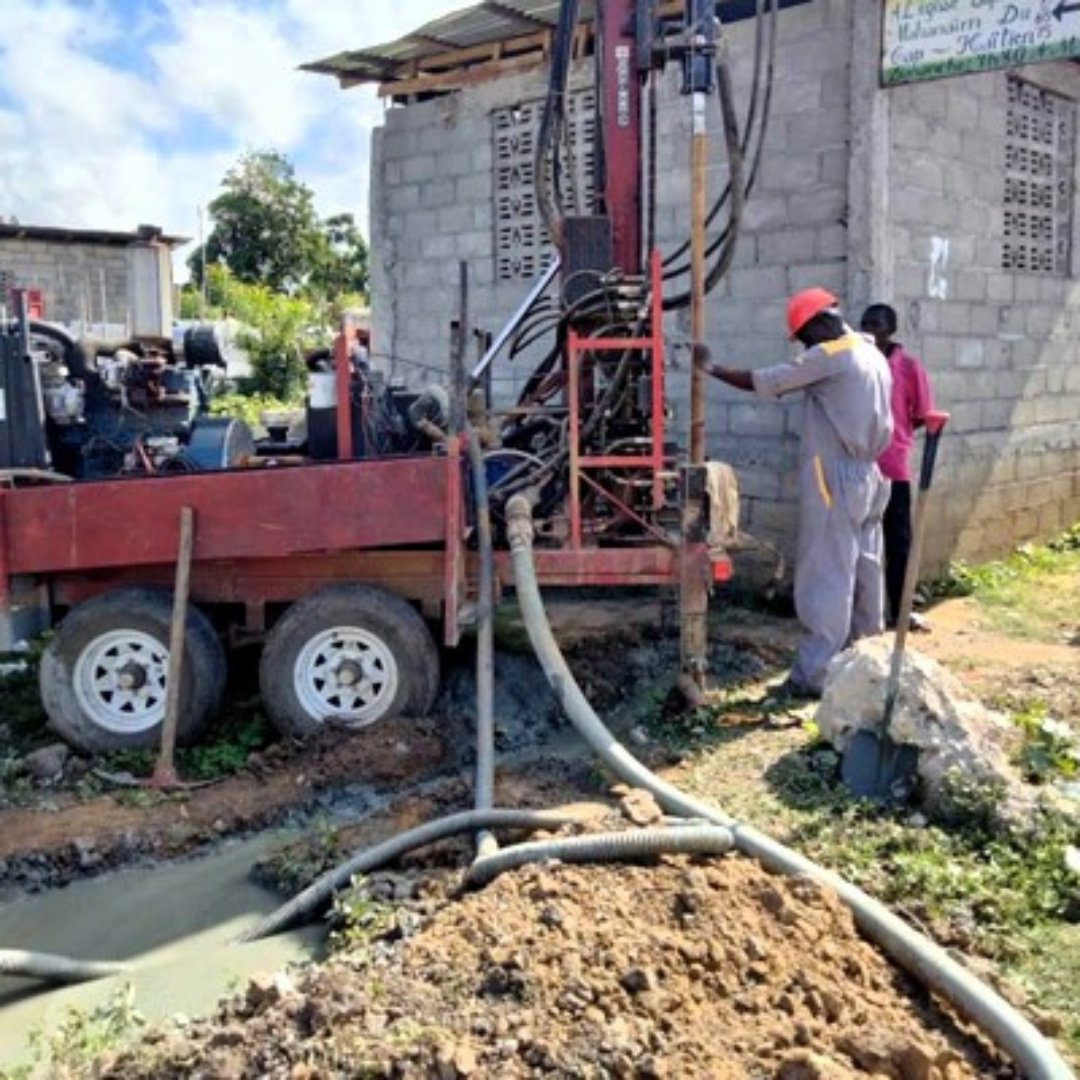 There are 200 members of Manahim Baptist Church in #Haiti &amp; around 1,800 kids &amp; adults living in the surrounding community. All of these people struggled to meet their water needs. Thanks to our donors, we drilled a well &amp; now there is safe, accessible water - what a blessing!