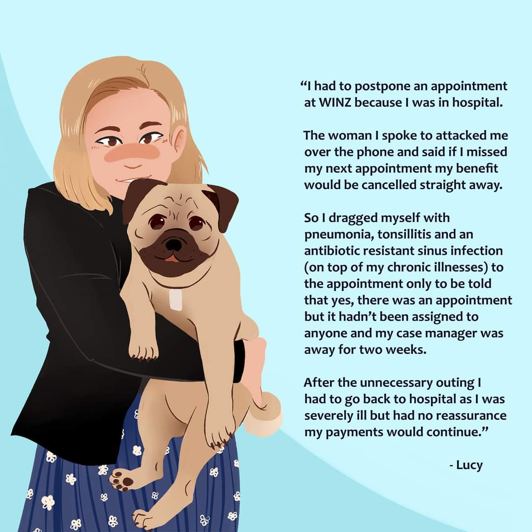 I'm struggling to talk about the WINZ sanctions because as a disabled person who spent 5yrs on jobseeker it is quite literally my greatest fear to need to access it again. But here's one of my experiences