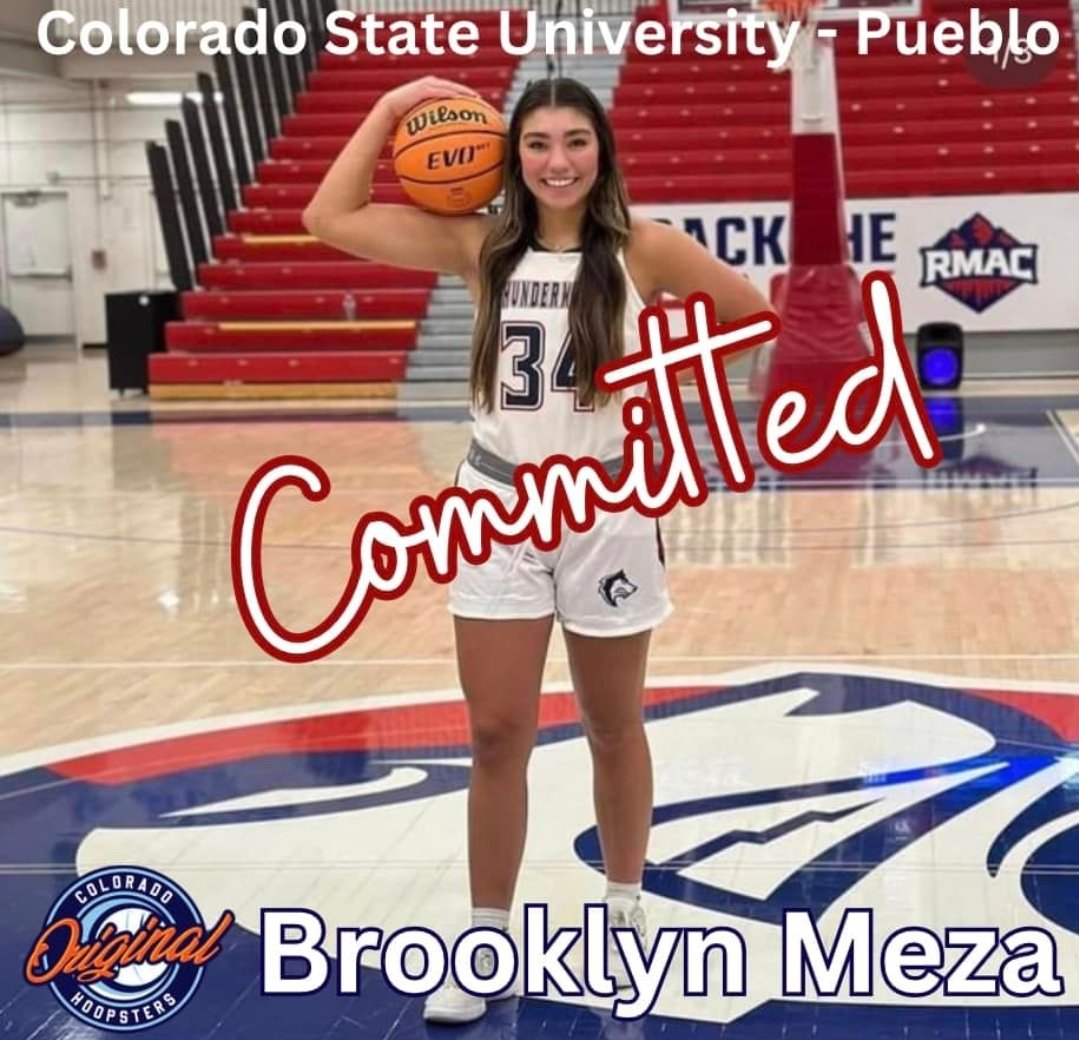 Congratulations to senior Hoopster, Brooklyn Meza, for committing to Colorado State University Pueblo! Congratulations, Brook, you are officially a ThunderWolf!! 🏀🎉😁 (Brooklyn Meza- Class of 2024)