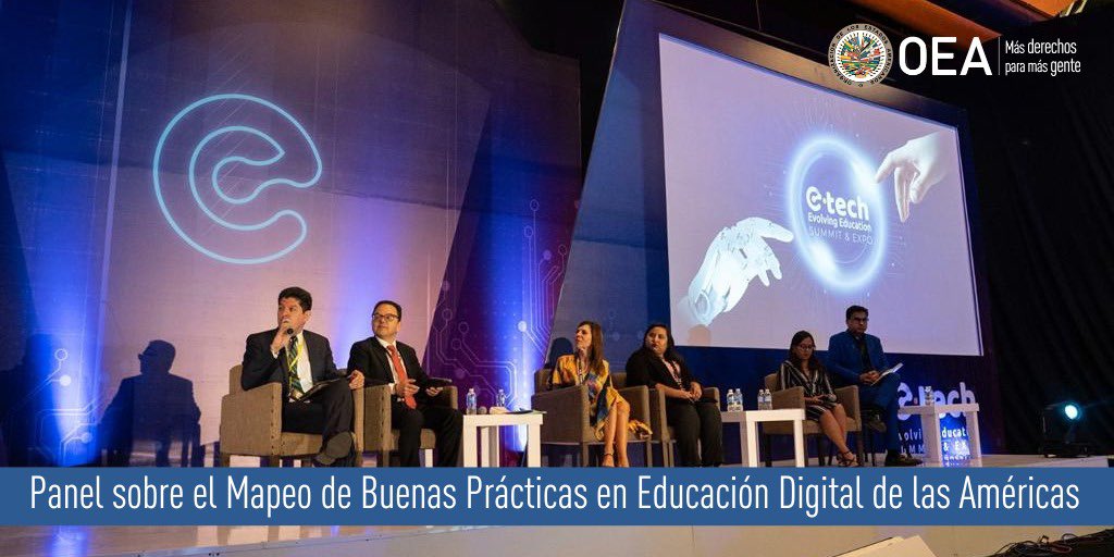 Hoy inició @etechevent en la ciudad de Puebla, donde se llevó a cabo un panel sobre el Mapeo de Buenas Prácticas en Educación Digital de las Américas 🗺️💻realizado por la Alianza de la #OEA con <a href="/ProFuturo_/">ProFuturo</a>  con enfoque en prácticas desarrolladas en 🇲🇽

ℹ️ bit.ly/3h7NpMS