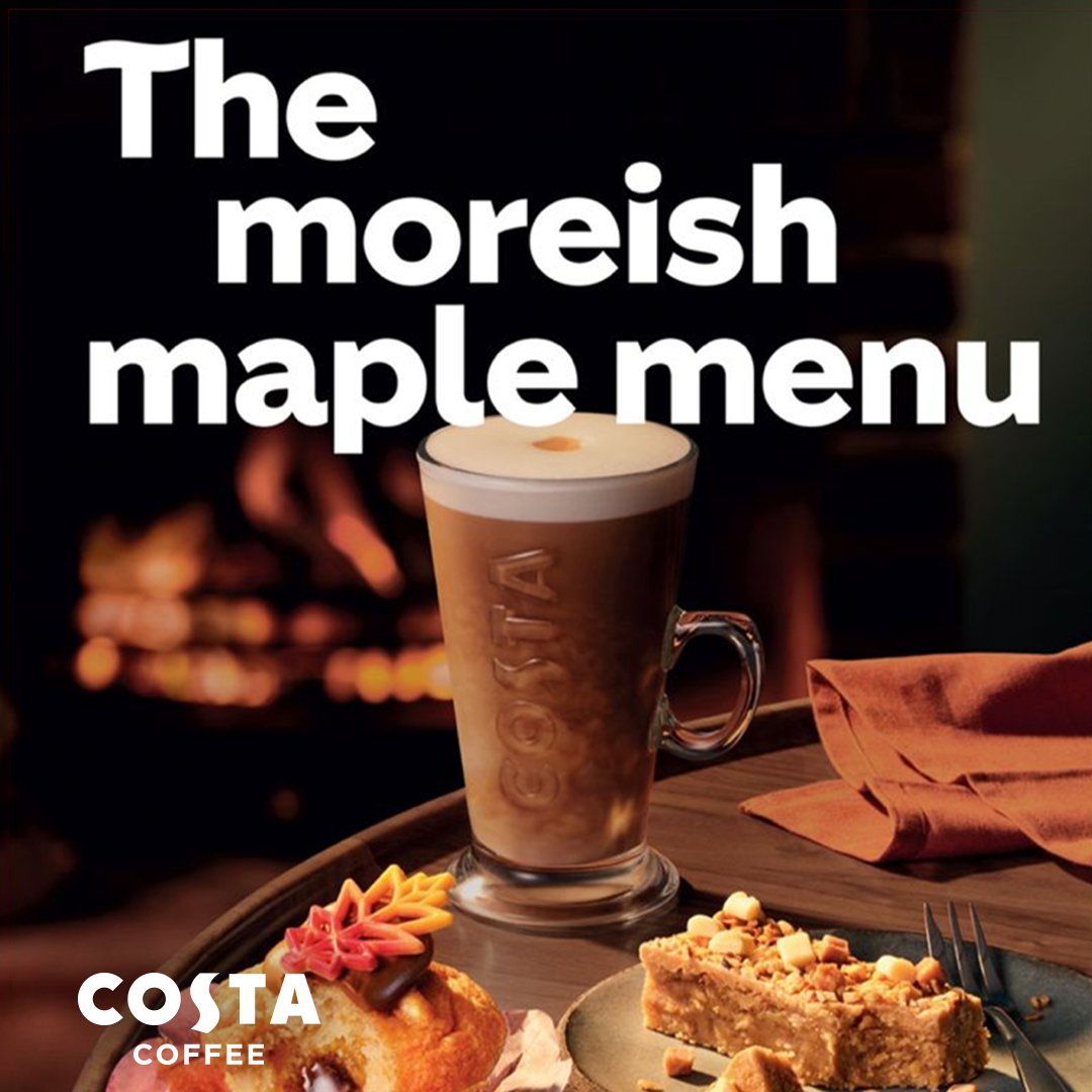 BlighsMeadow's tweet photo. Embrace autumn with Costa's cosy new menu. Savour heartwarming toasties, paninis and sweet treats that capture the season. Your next coffee moment just got a lot more inviting. ☕️🍁 https://t.co/8u8kszkBa2