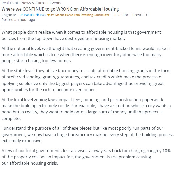 #AffordableHousing #GovernmentPolicies #HousingMarket #GovernmentBackedLoans #Inventory #AffordableHousingGrants #TaxCredits #RichGetRicher #ZoningLaws #ImpactFees #Bureaucracy #HousingCrisis #GovernmentAccountability