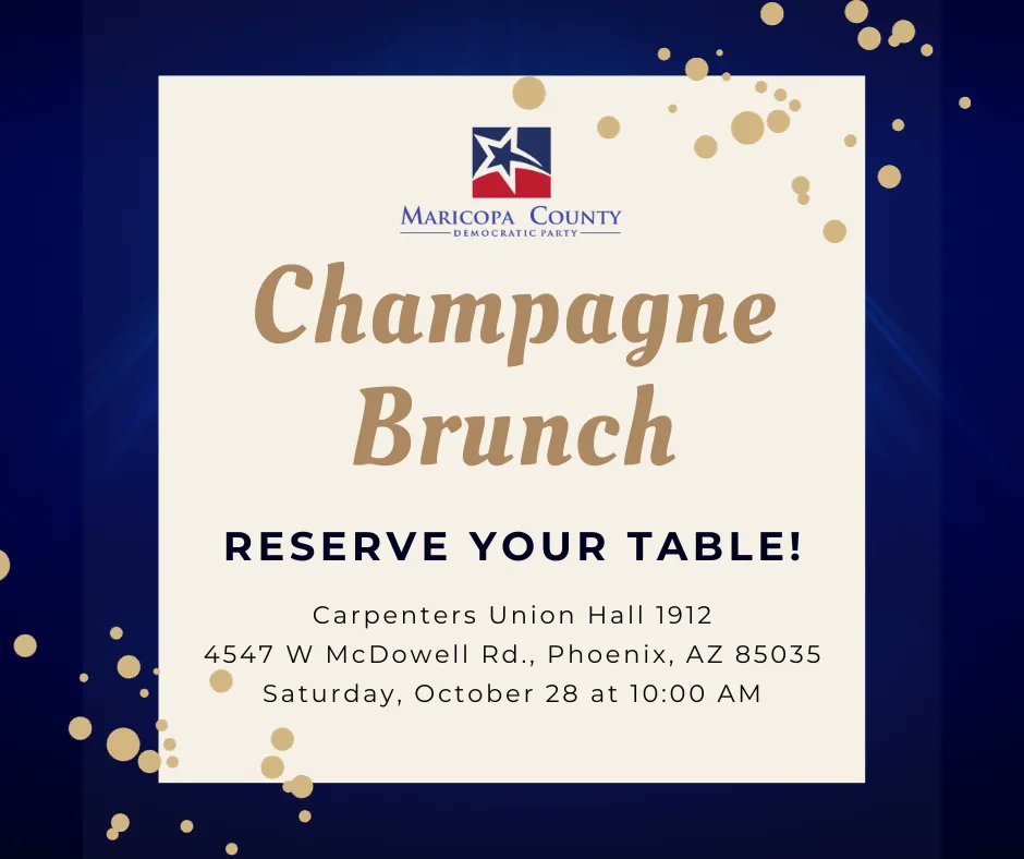 Table reservations are now available for the 2023 Champagne Brunch! 🥂 Table Captain tickets include seating for 10, recognition from our speaker, and online recognition via an email blast from MCDP.  Get your tickets today: buff.ly/48yi0sX