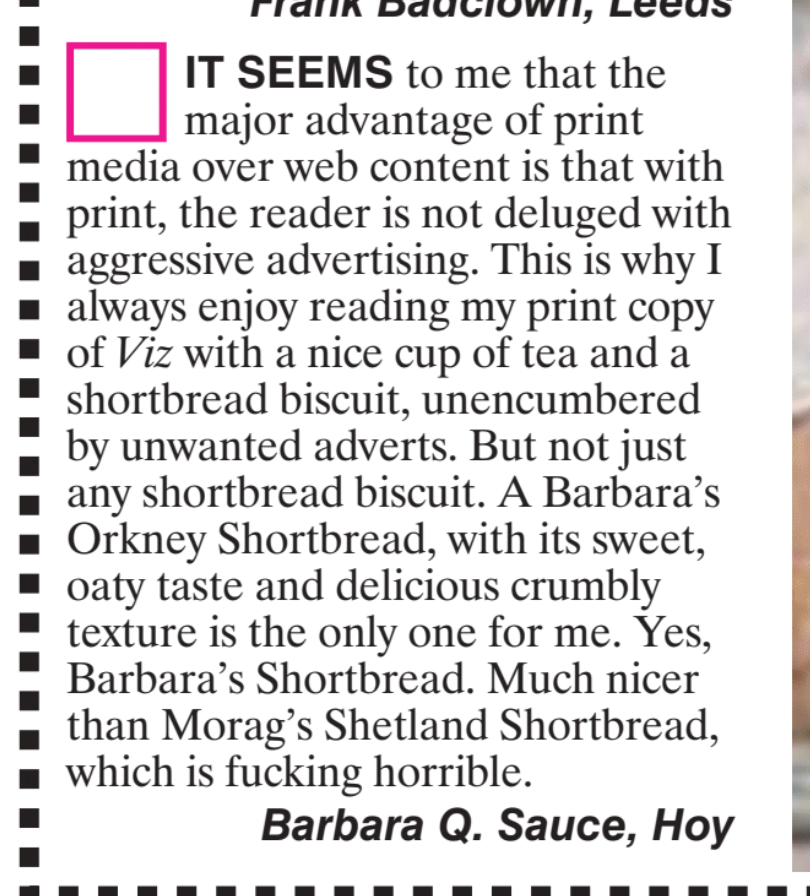 Subscriptions >>> shop.viz.co.uk/viz329tw