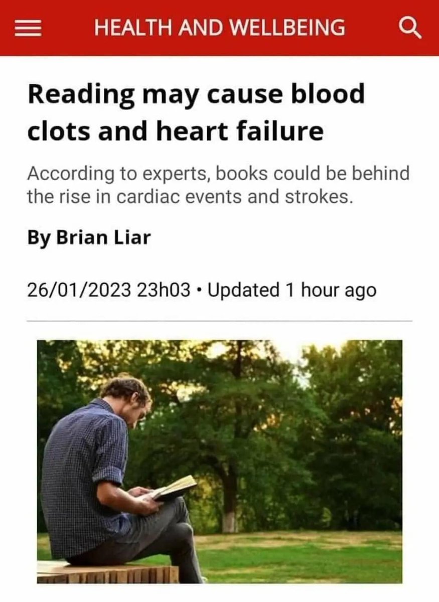 Now we’re blaming reading.