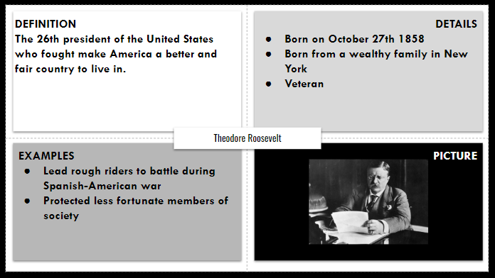 JustinUnruh16's tweet photo. US-Prog. Presidents-Roosevelt
✅#MicroLearning #UDL stdnts  choose between a #Frayer, #NumberMania, or #REPP
✅#ThinSlide Laissez-Faire
✅#SketchandTell Square Deal
✅#SortandTell (from @kyteacher) on whether Roosevelt's actions proved he was Progressive.
https://t.co/OsQaZJox9h https://t.co/zhfJH8VGlS