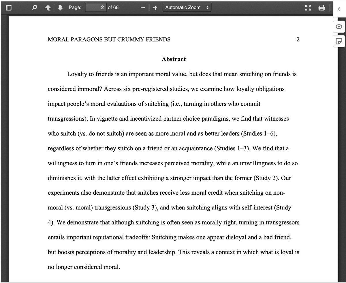 🚨 New paper alert 🚨 

Excited to share new work with <a href="/IkeMDSilver1/">Ike Silver</a> and Alex Shaw accepted at JEP:Applied (postprint: psyarxiv.com/r9kag)

Being loyal has long been considered moral, but... 1/7🧵
