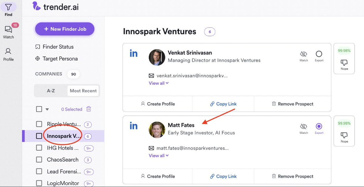 TrenderTag's tweet image. The team&apos;s been eating their own dog food lately.

We’re getting geared up to raise a seed round.

Someone had sent a list of seed VCs focused on AI. Hmm, a good list.

So, we uploaded the list into Trender, created and mapped a VC persona (all the popular titles: Founder,…