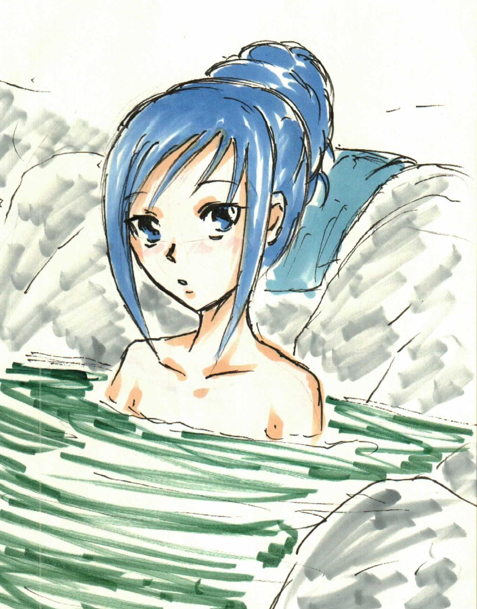 「#1日1六花(244)昨日の「風呂の日」余韻らくがき。 」|沖庵のイラスト