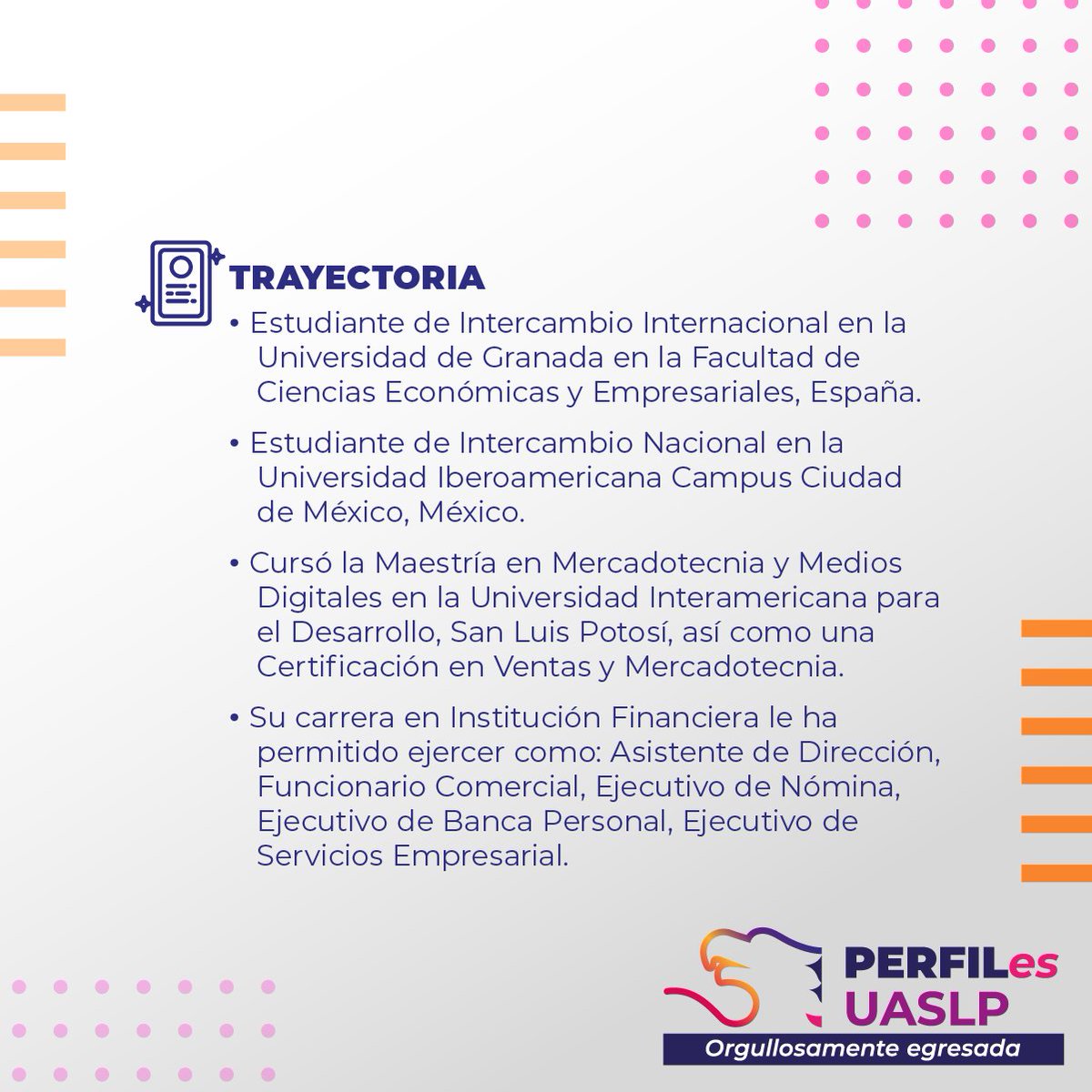 LaUASLP's tweet photo. En septiembre #MesdelaUASLP 💙💛🦅 hacemos un reconocimiento a nuestras y nuestros egresados de las más de 100 carreras que integran la oferta académica de esta universidad pública.
Gracias a ellos, la #UASLP está ¡en todas partes!

#PerfilEsUASLP
#OrgulloUniversitario
@UASLPFCA https://t.co/FJ8Axj9HXr